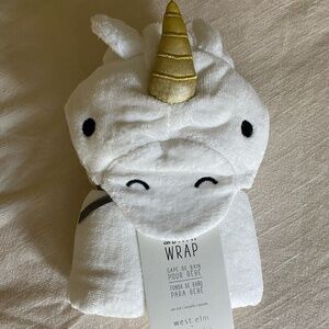 West Elm x Pottery Barn Kids Unicorn Baby Bath Wrap